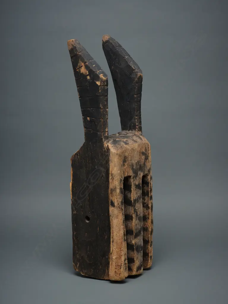 Africa, horned wood/paint mask, Image 1++